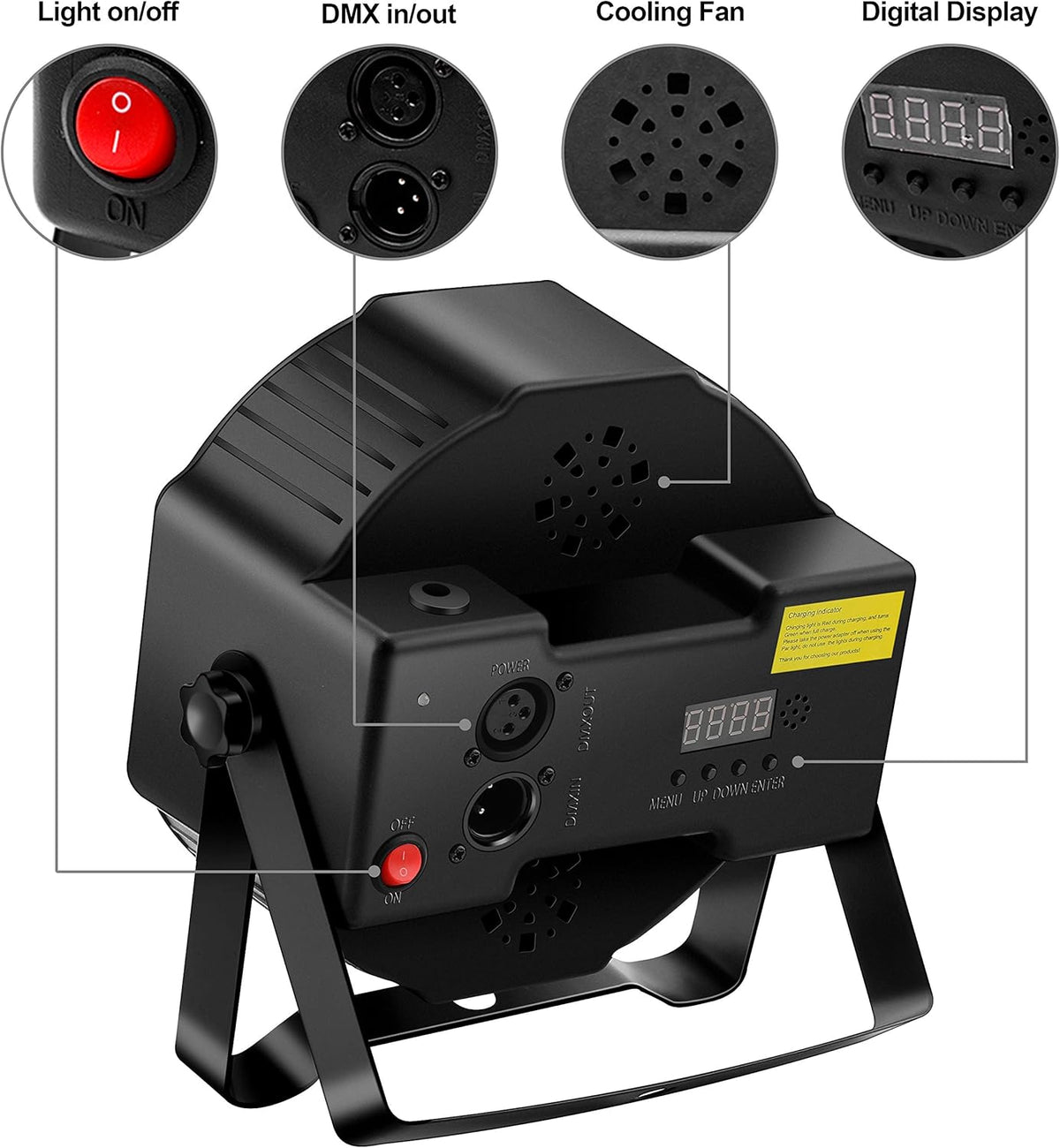 4 Pack Rechargeable Battery Powered RGB LED Uplights S479
