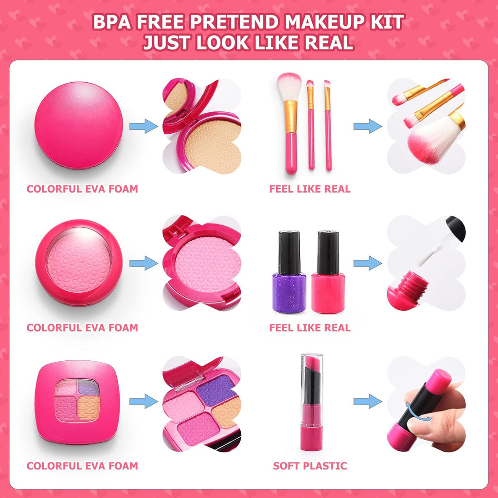 Pink Toddler Purse with Makeup Kits W100
