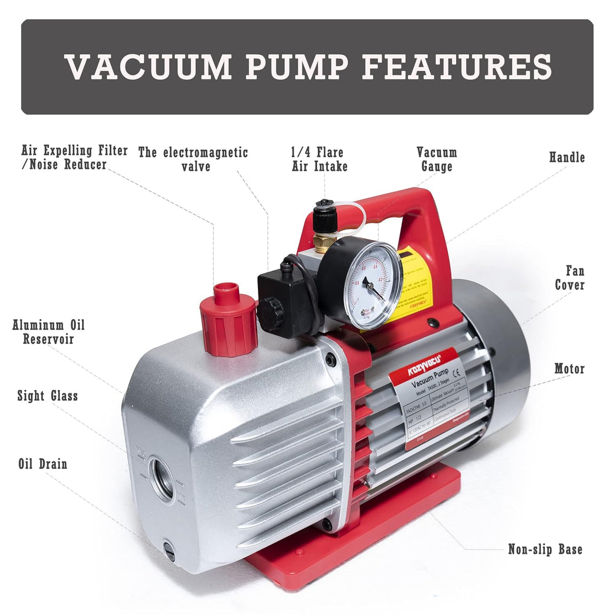 Dual-Stage Rotary Vane Vacuum Pump Z710574