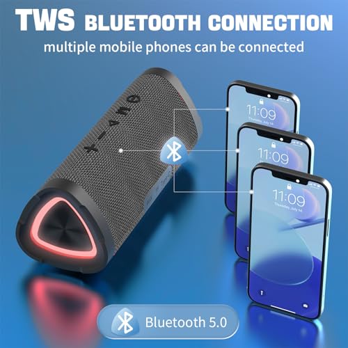 Wireless Portable Bluetooth Speaker with IPX7 Waterproof, 24H Playtime, 24W Stereo Sound L340