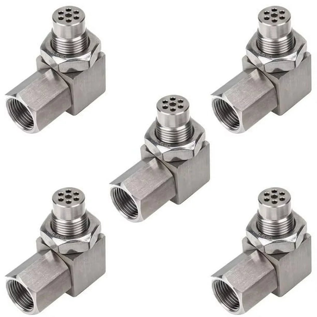 5 Pcs M18x1.5 90-Degree 304 Stainless Steel 02 Sensor Adapter M67136