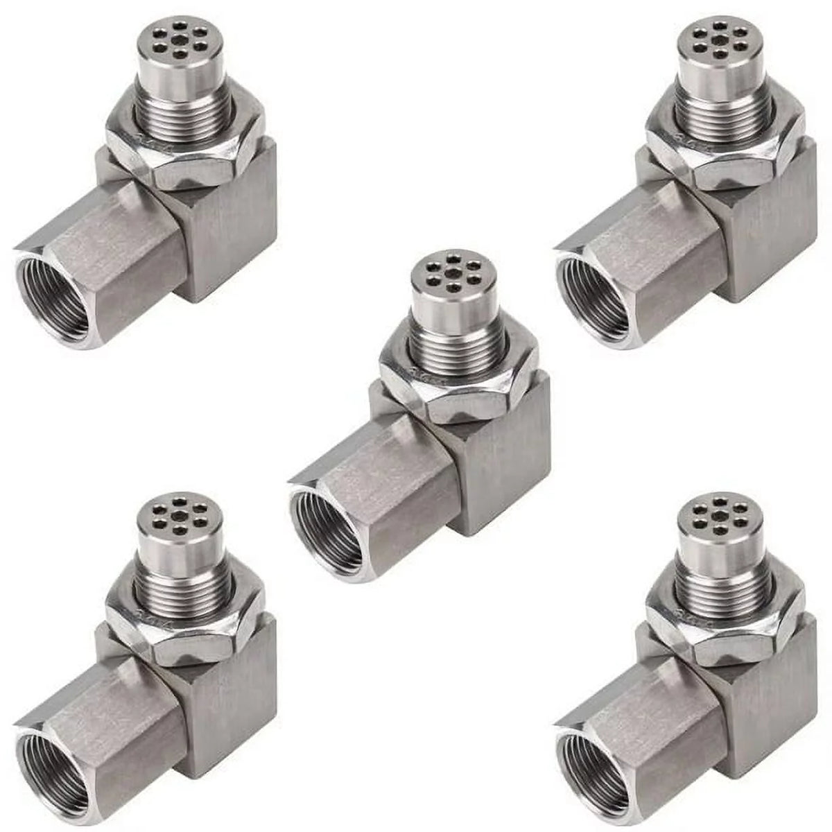 5 Pcs M18x1.5 90-Degree 304 Stainless Steel 02 Sensor Adapter M67136