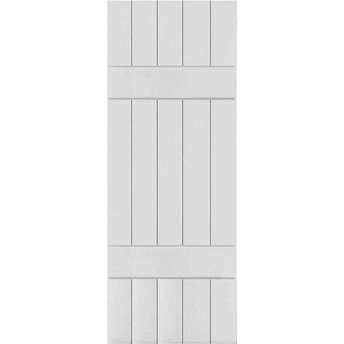 18 in. x 49 in. Primed Western Red Cedar Board and Batten Shutters Pair T587