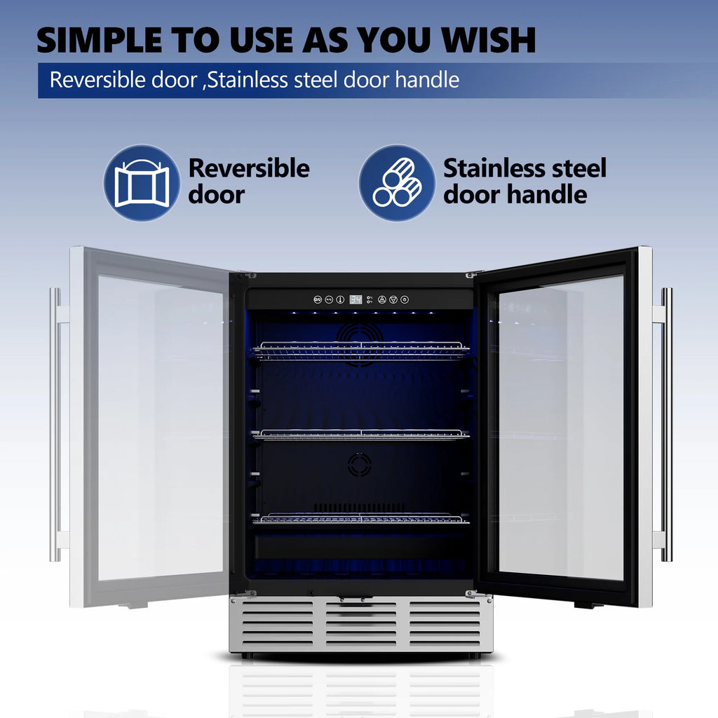 15 Beverage Cooler 32 Bottle Wine Fridge Glass Door B654299