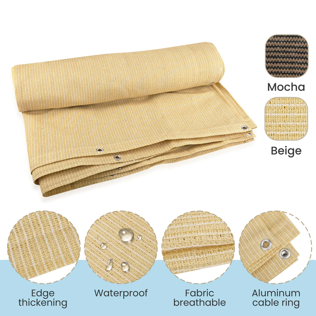 10 x 10 FT Beige Shade Cloth H3909