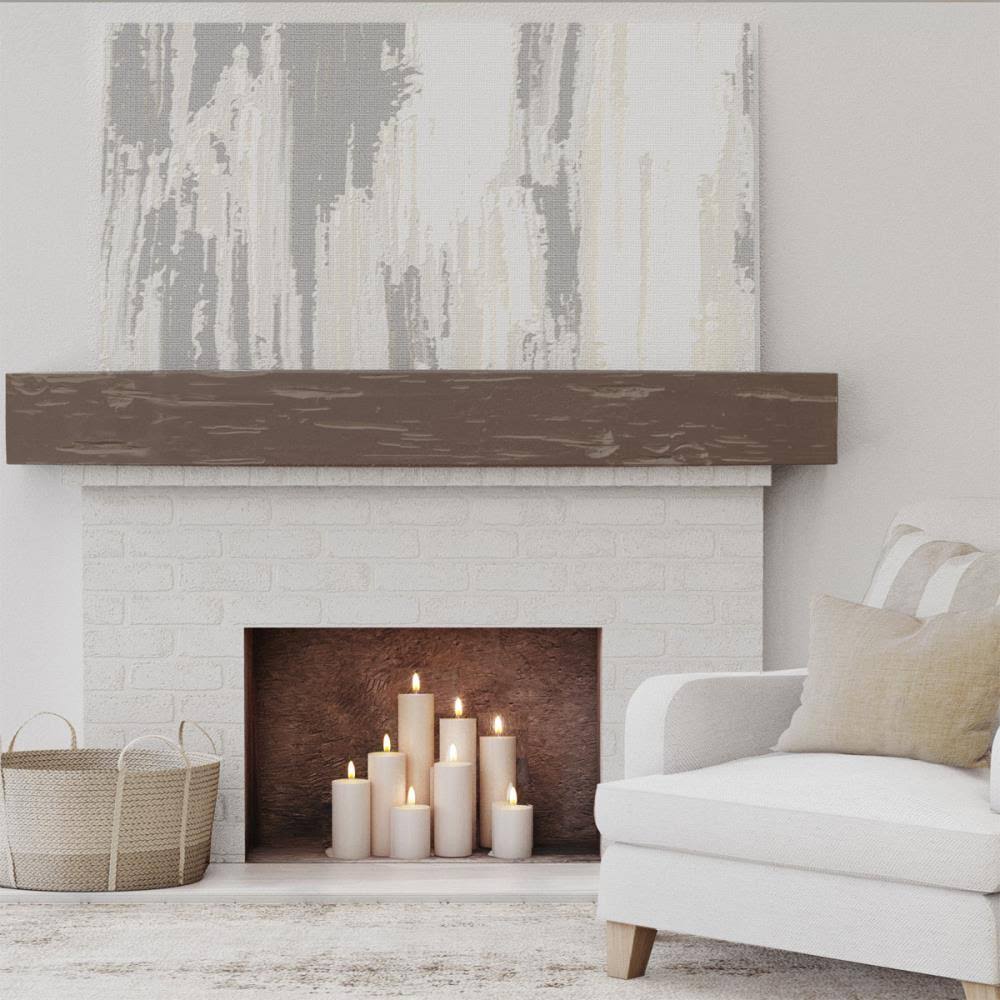 Vintage Mahogany Faux Wood Fireplace Mantel U106899