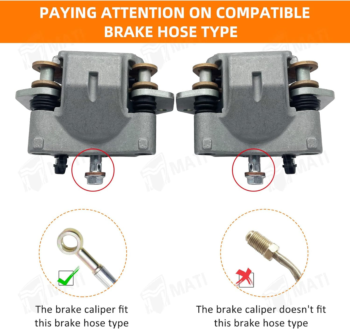 Rear Left Right Brake Caliper Assembly Pack of 2 A7270