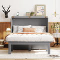Gray Full Size Murphy Wall Bed with Cabinet P3293