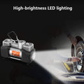 12V 150 PSI Double Cylinder Tire Inflator Air Compressor with LED Light and Storage Bag P310818