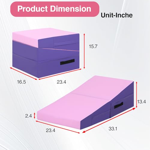 48"x24" Folding Incline Cheese Wedge Gymnastics Mat E5766
