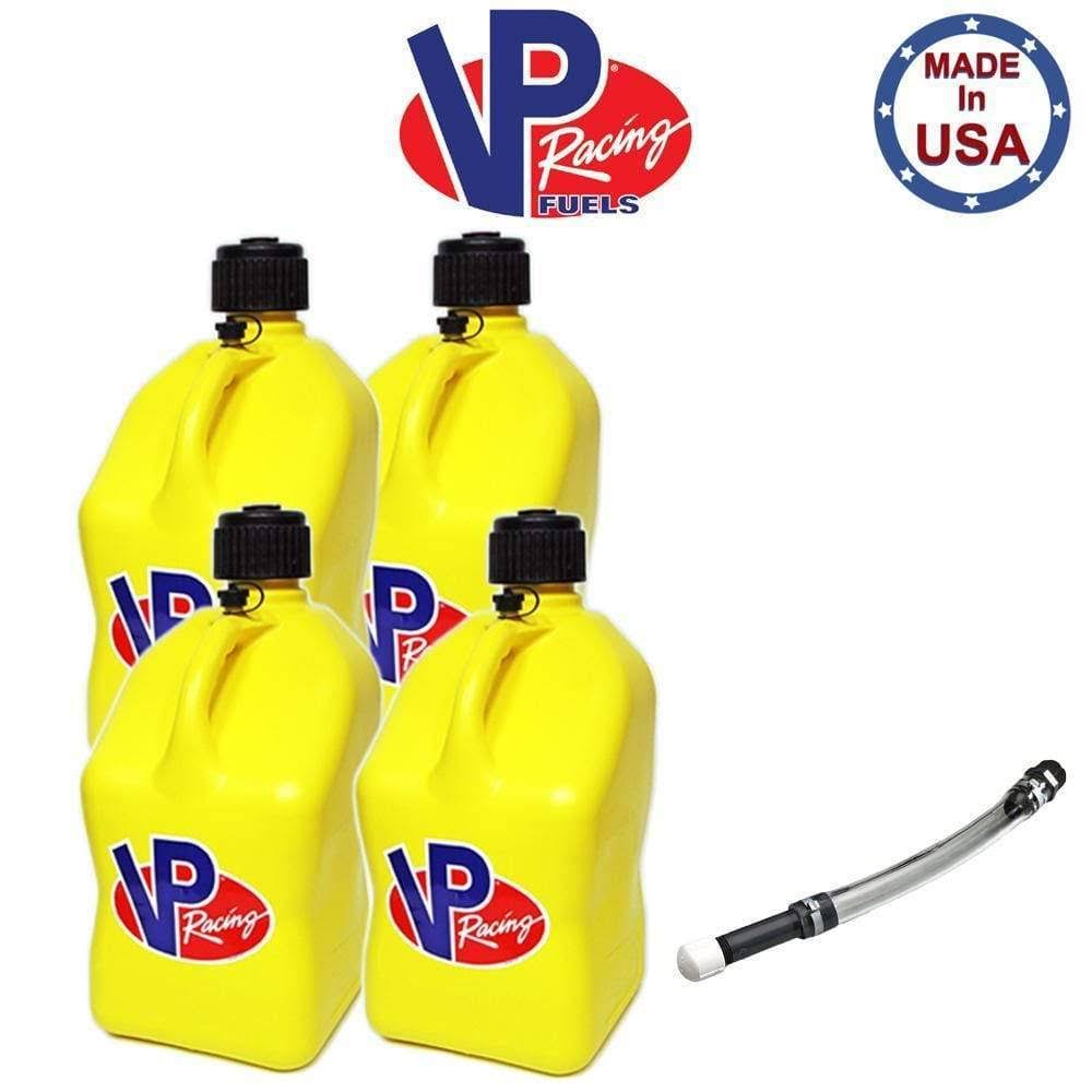Yellow 5 Gallon Square Gas Can with Hose C31712