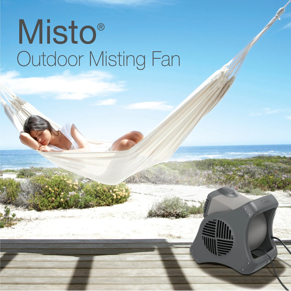 15" Outdoor Misting Fan with 3 Speeds, Black B700