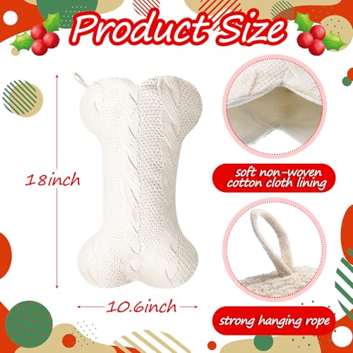 4 Pack 18 Inch Knitted Dog Christmas Stockings V52316