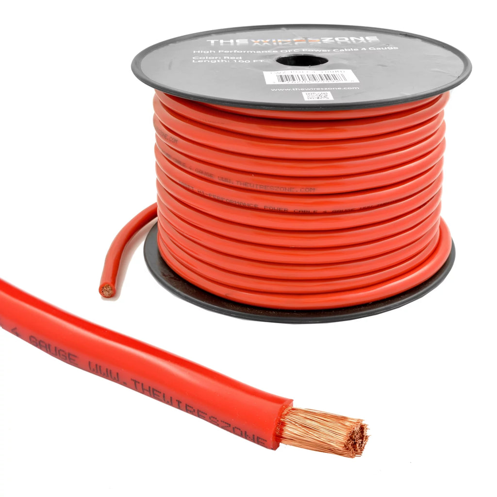 4 Gauge 100ft Oxygen-Free Copper Power Cable X3010
