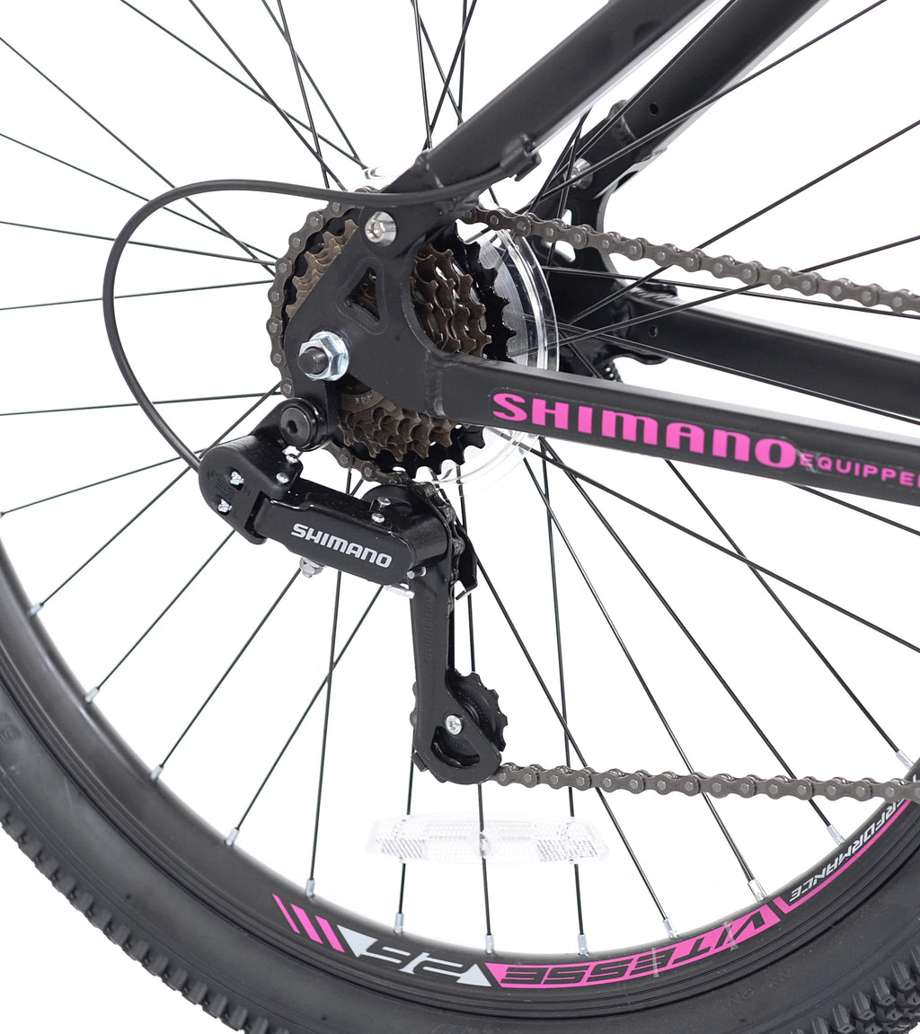 26 in. Black and Pink Mountain Bike S112