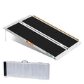 Black 6FT 800 lbs Aluminum Folding Wheelchair Ramp Z60511