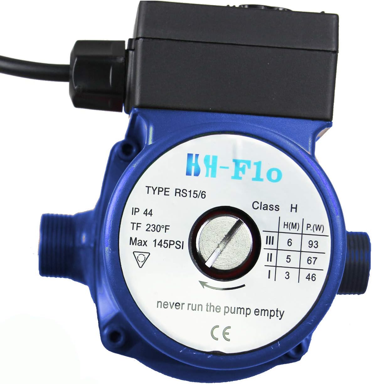 3/4 NPT 110VAC 60Hz Cast Iron Hot Water Circulator Pump D97130