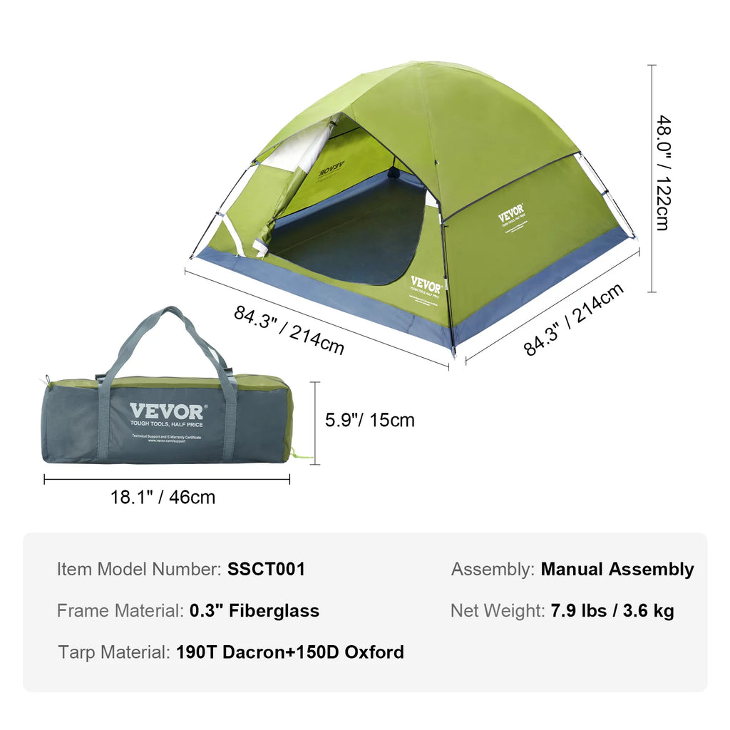 7 x 7 x 4 ft Waterproof Lightweight Camping Tent L208904