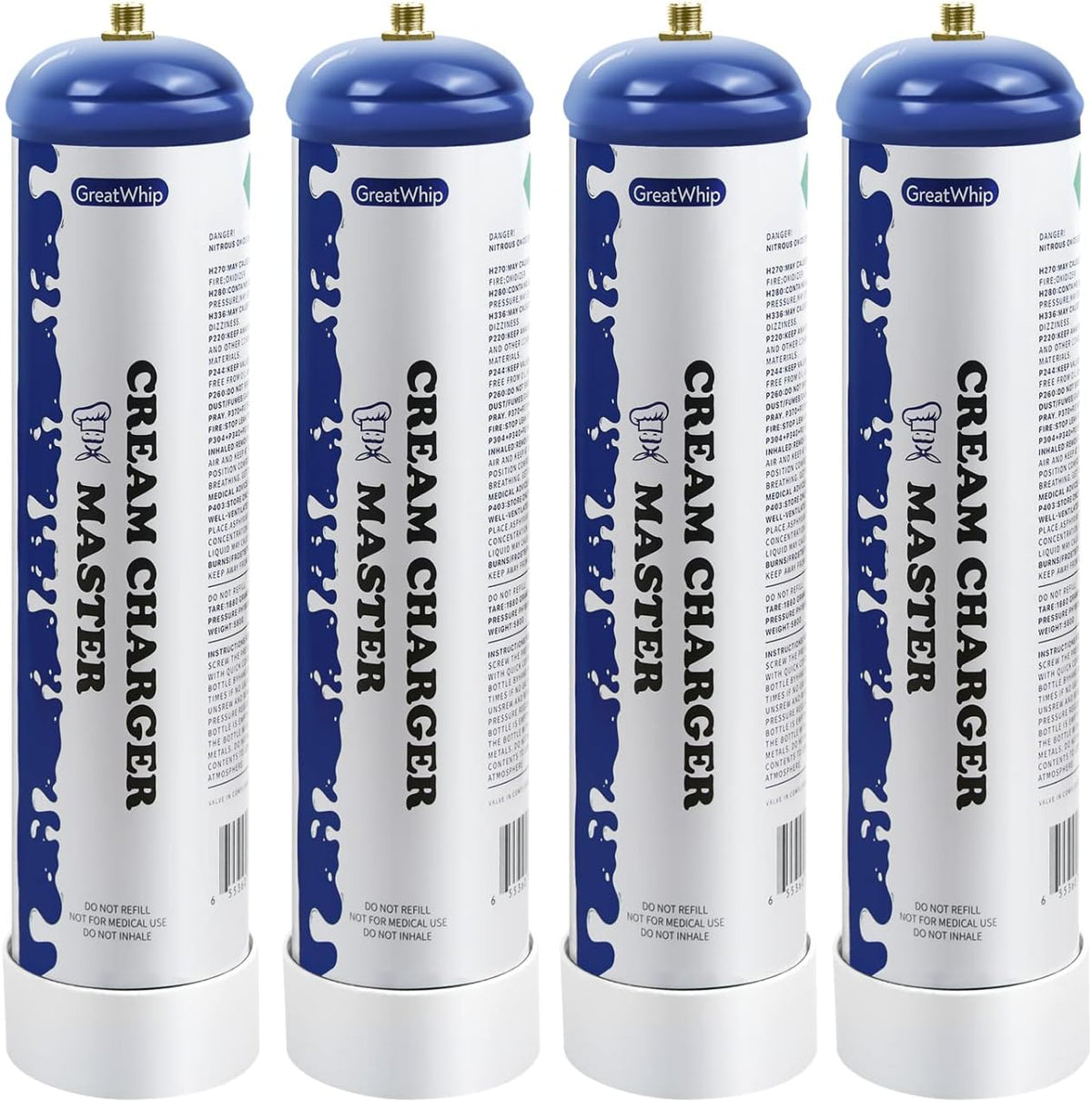 4 Cylinders N2O Whip Cream Charger Cylinders S6459
