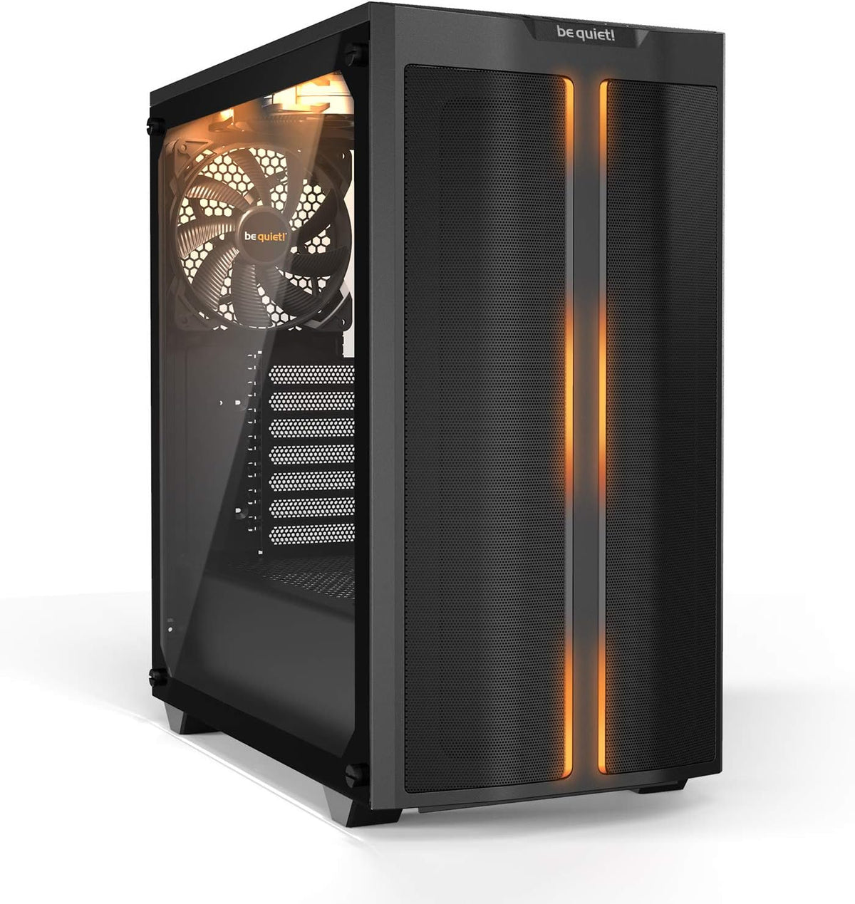 White Mid Tower ATX Case with Tempered Glass Window E619