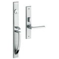 Satin Chrome Left Hand Single Cylinder Mortise Handleset Trim Set V558016
