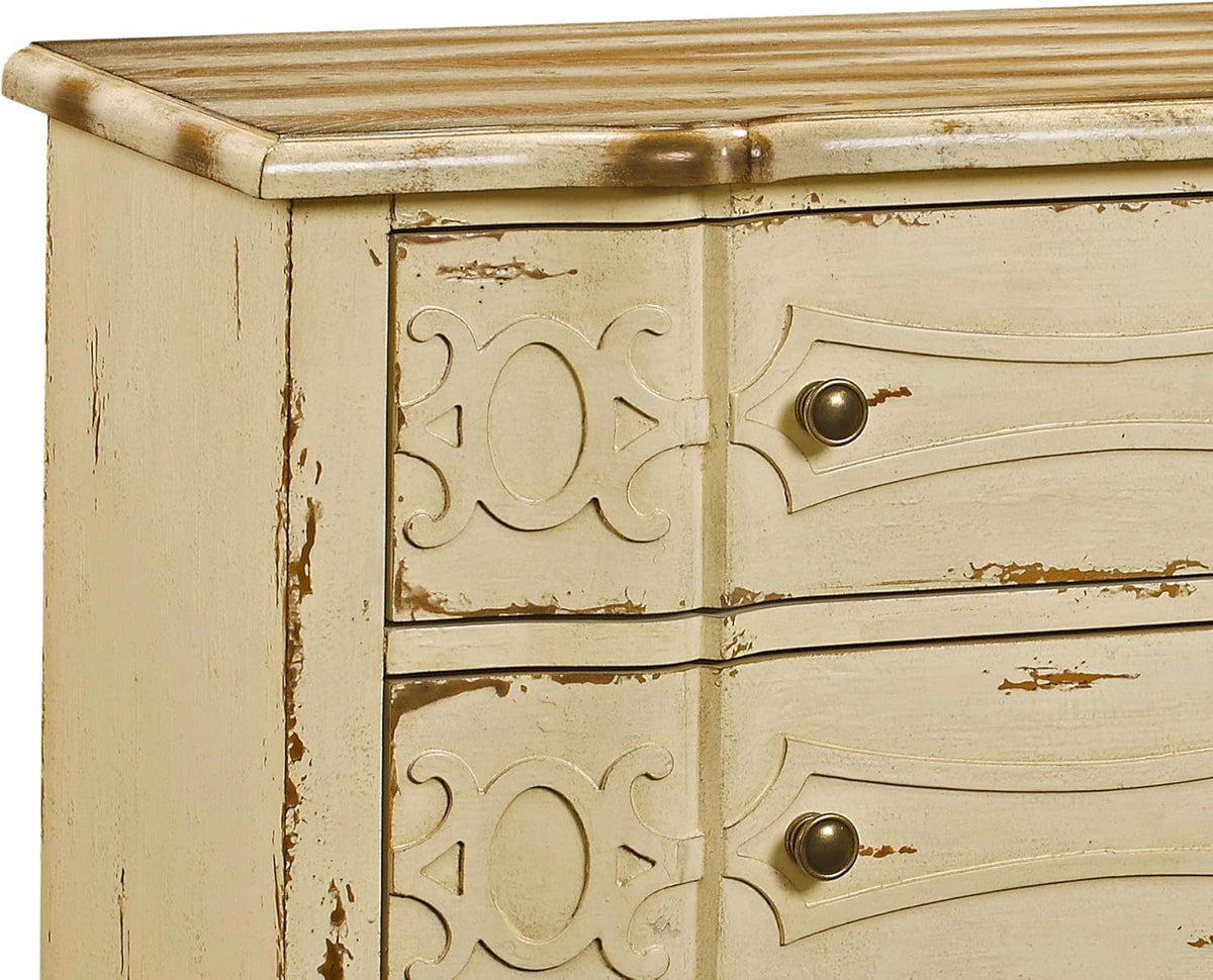 Cream Ornate Drawer Chest Storage Cabinet Z29669