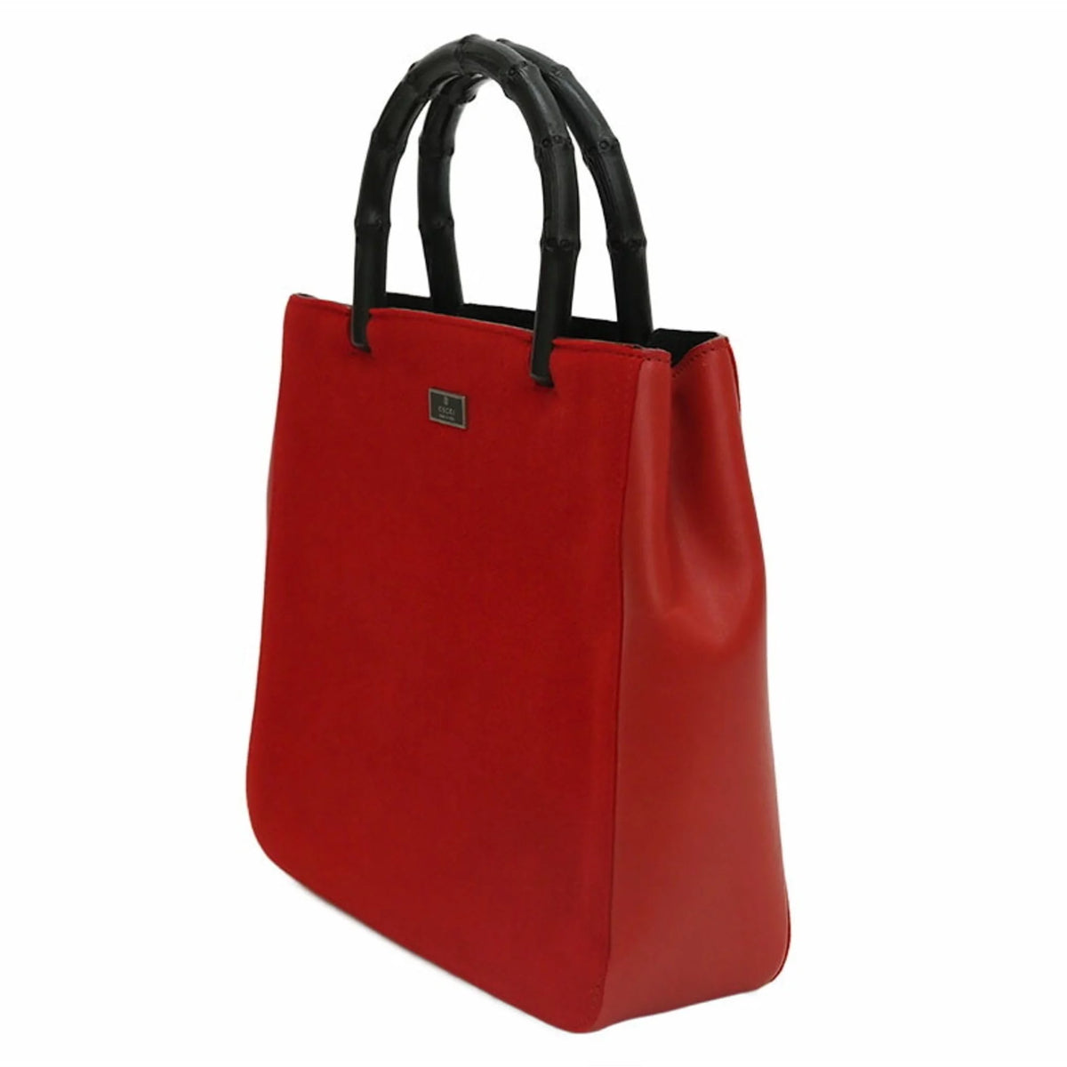 Pre-Owned Red Bamboo Handbag G7361