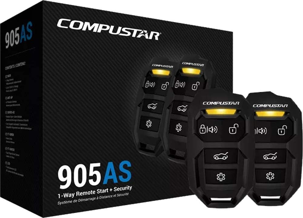 4 Button 1 Way Alarm & Remote Start System 1500' Range N745564
