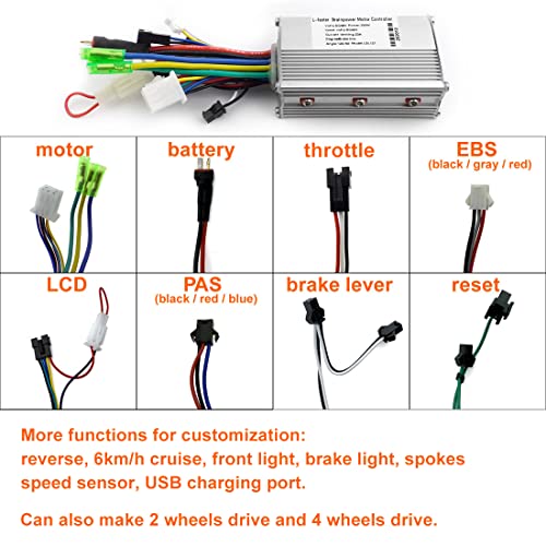 16 Inch 36V 350W Brushless Gear DC Hub Motor Wheel Kit B847