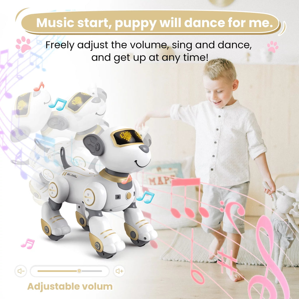 Gold Robot Dog Interactive Robot Pet Q1129