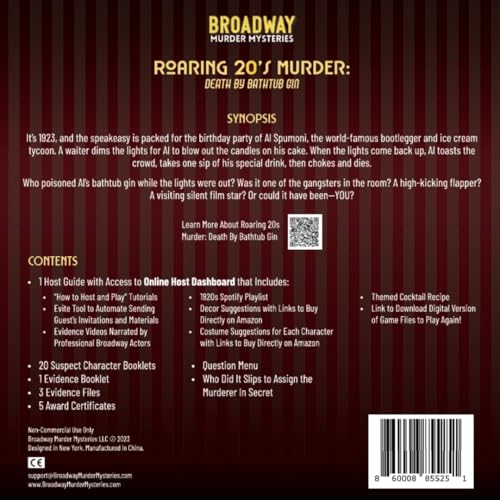 Murder Mystery Game Physical Game Kit A531010