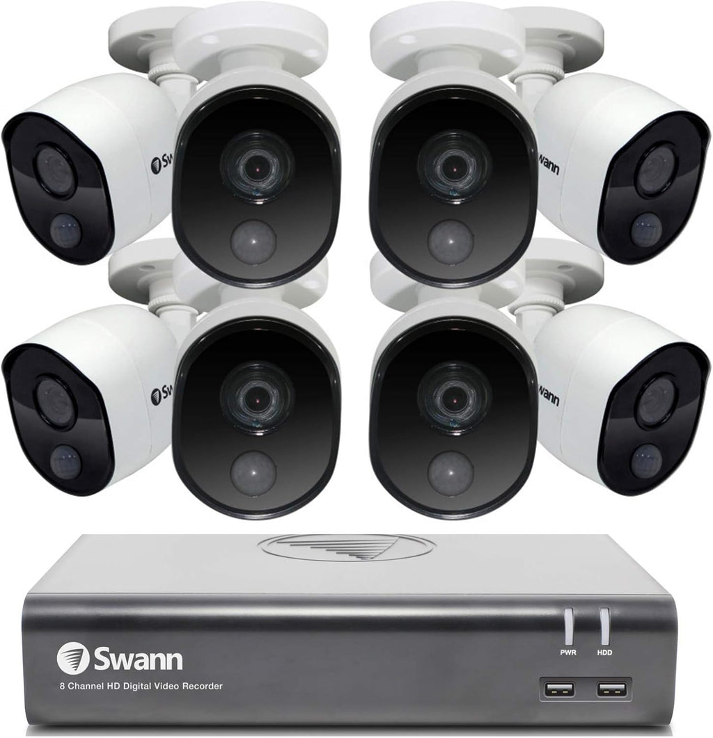 8 Channel 8 Bullet Camera 1080p HD DVR Wired CCTV System Y1550