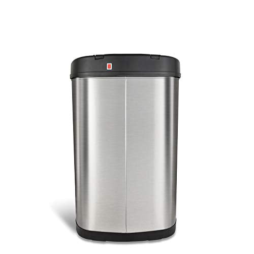 13 Gallon Stainless Steel Automatic Motion Sensor Trash Can W266