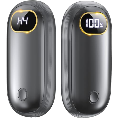 Hand Warmers Rechargeable 2 Pack with Dual-Sided Heating, LED Display & Flashlight J383