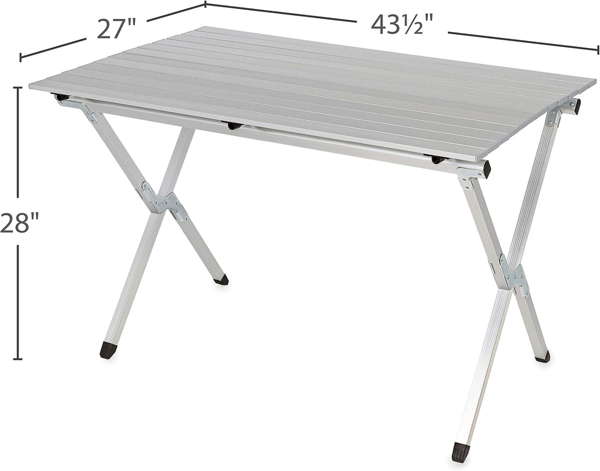 Aluminum Roll-Up Campsite Table with Carrying Bag S343