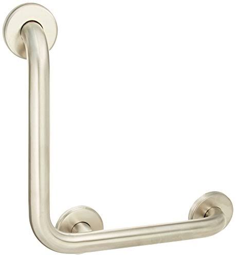 Silver L-Shaped Bathroom Safety Bar O842