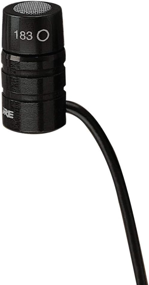 Black Cardioid Condenser Lavalier Microphone with TA4F Connector W8191