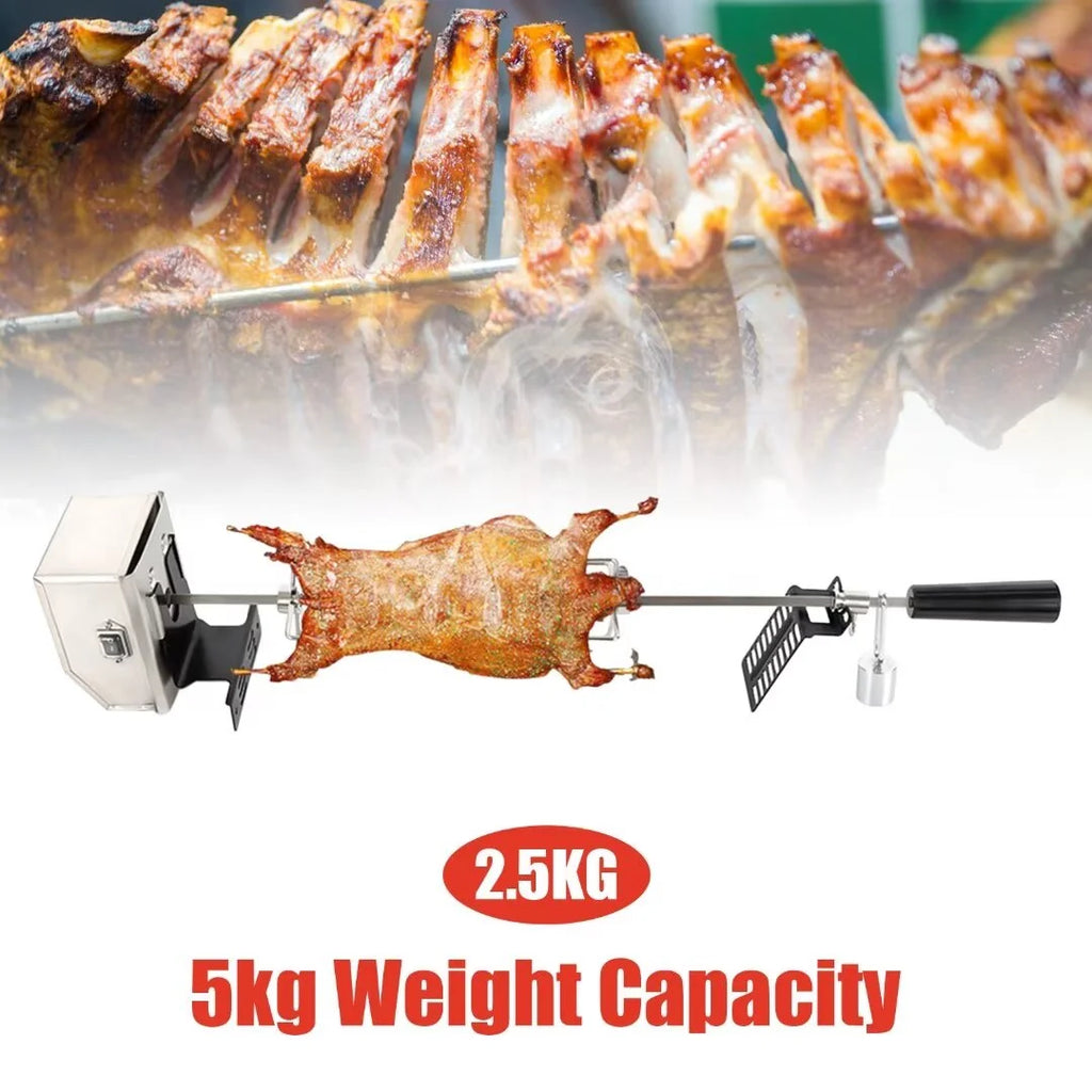 110V Stainless Steel Universal Complete Grill Rotisserie Kit F70870