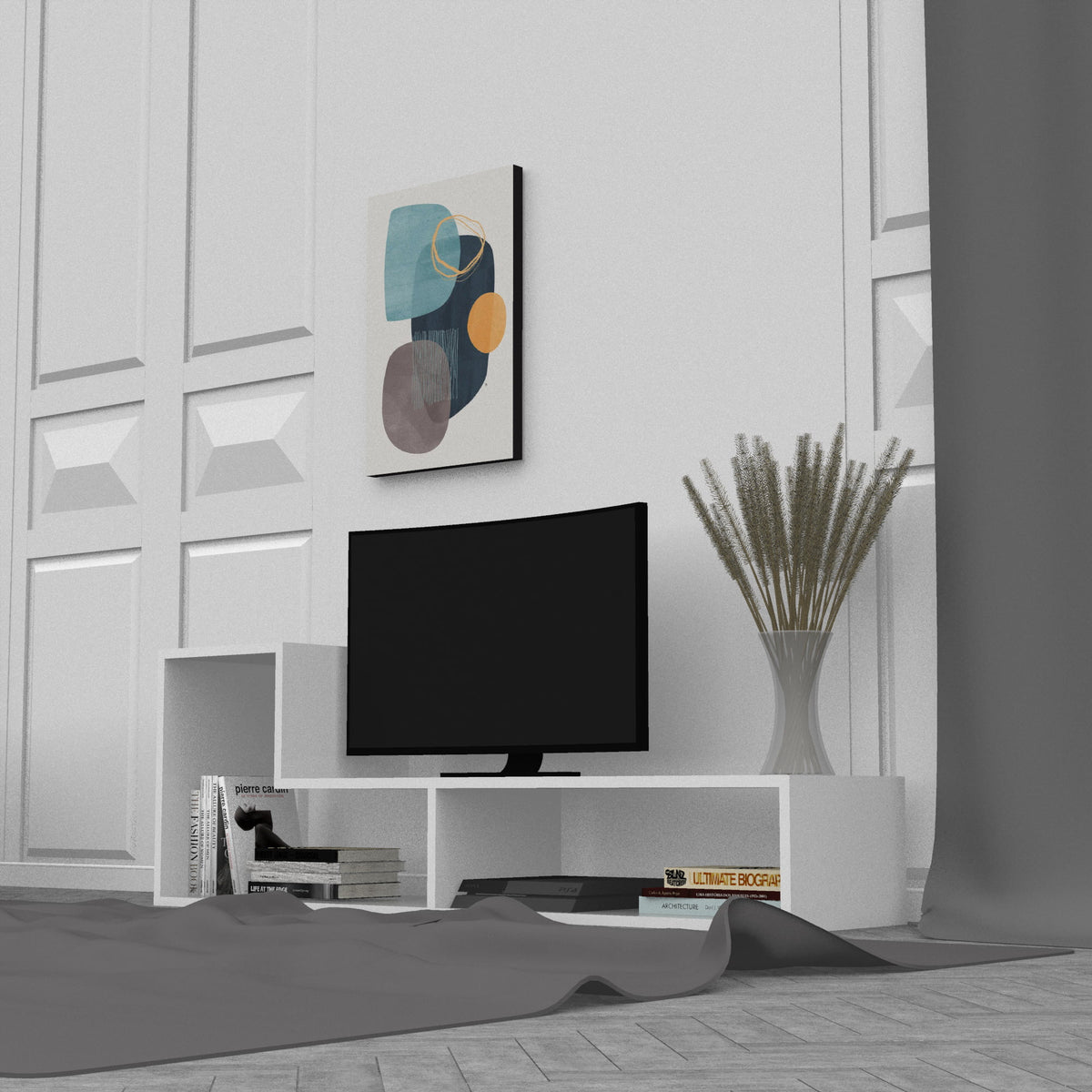 L Shape TV Console Table Set of 2 R7256