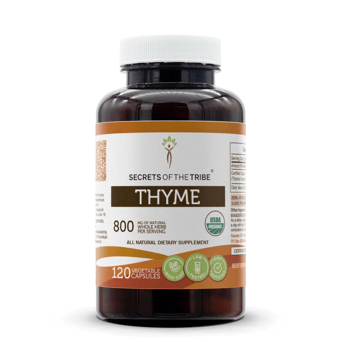 USDA Organic Thyme 800 mg 120 Capsules M303766