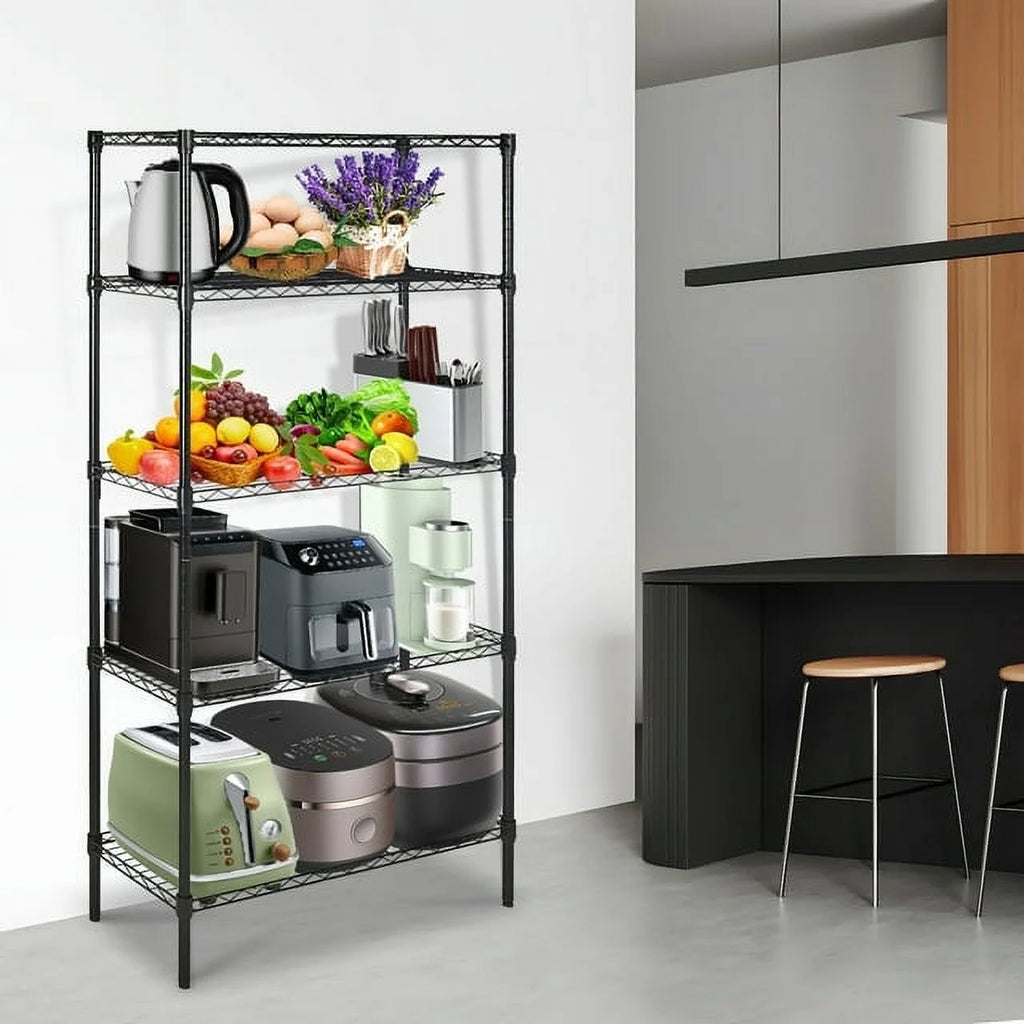 5 Tier Metal Storage Shelving Unit 35 x 14 x 70" I985