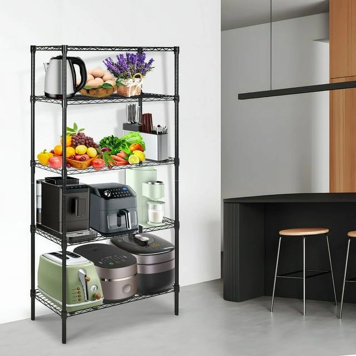 5 Tier Metal Storage Shelving Unit 35 x 14 x 70" I985
