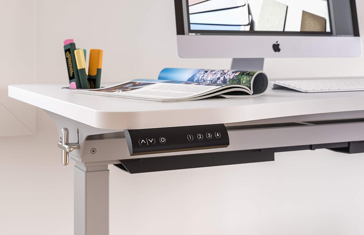 Electric Height Adjustable Sit to Stand Desk, White K13551
