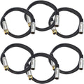6 Pack 6 Foot Gold Plated Orange XLR Microphone Cable K66794