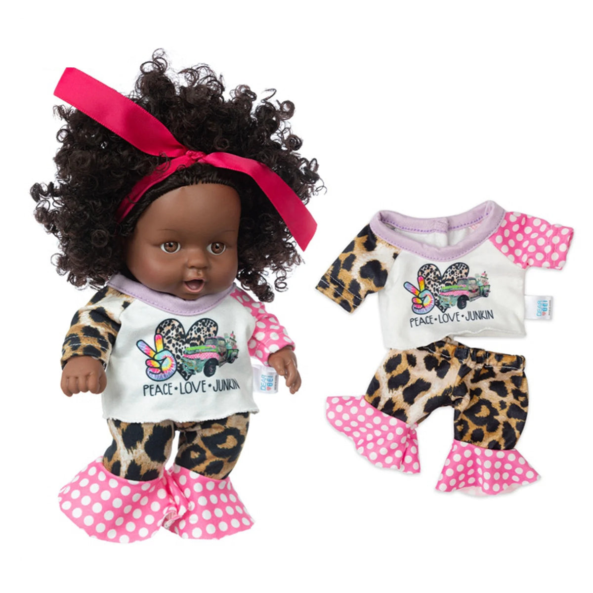 8 Inch Black Baby Dolls With Clothes I14141