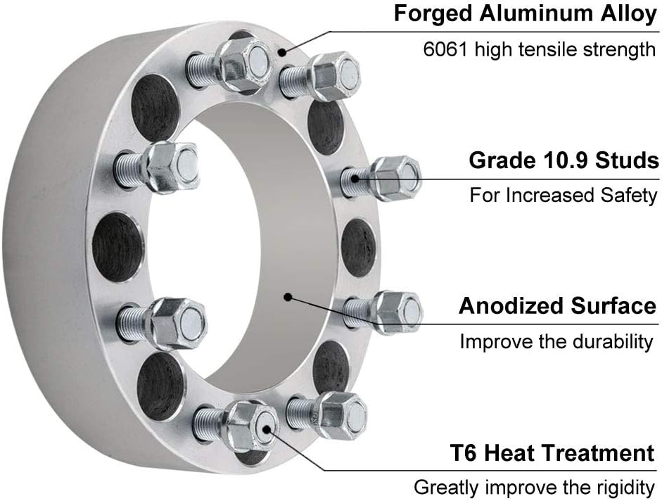 2PC 2 Inch Wheel Adapters with 14x1.5 Studs O17294