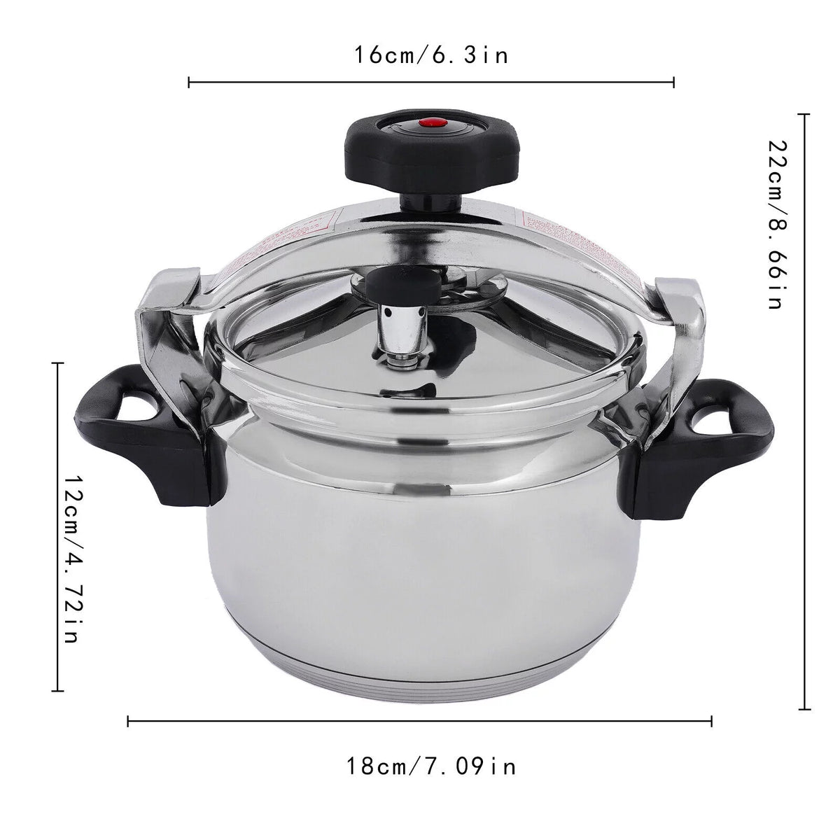 3L 304 Stainless Steel Pressure Cooker K8258