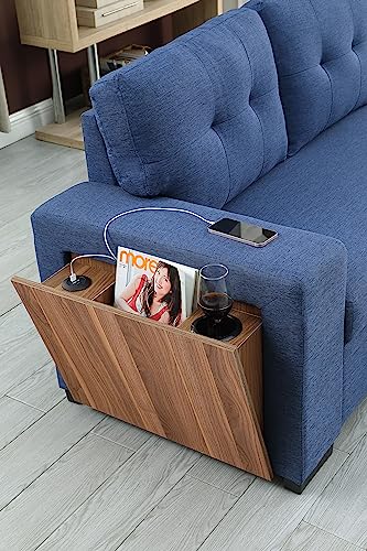 4-in-1 Convertible L Shaped Couch with Pull Out Bed and Storage Sectional Sleeper Sofa L376122