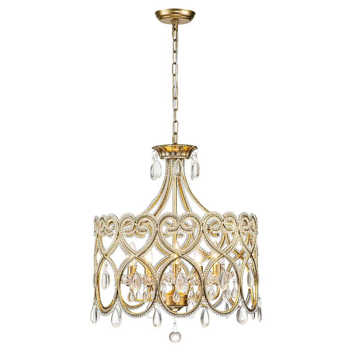 5-Light Crystal Drum Chandelier X938