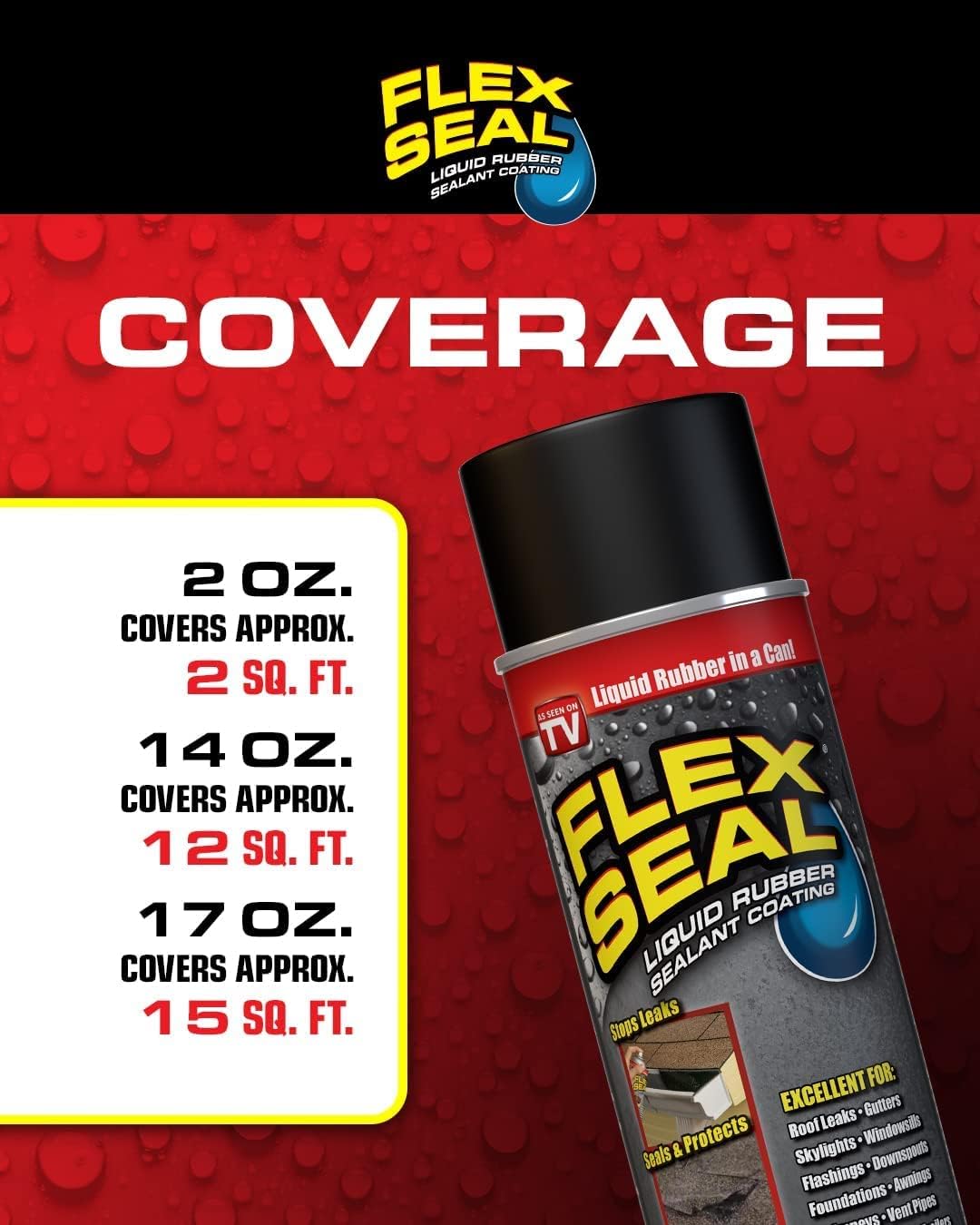 14 oz 2-Pack Black Waterproof Rubber Spray Sealant Coating T23253
